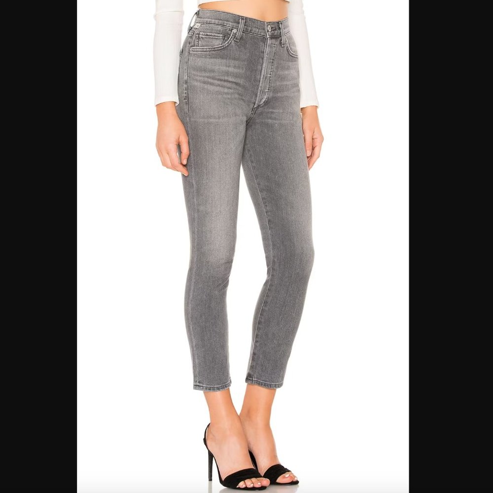 CoH Olivia Crop High Rise Slim Granite